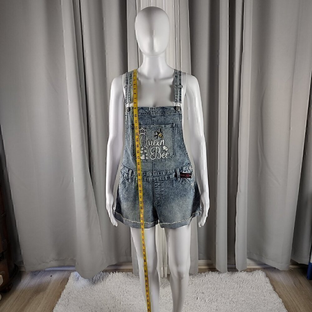 No Boundaries Relaxed Light Blue Customized Denim Overalls Size M (NWT) - Picture 5 of 11